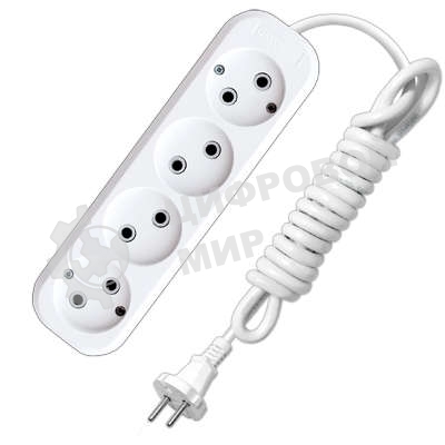 Удлинитель 4х2 м без заземл. 10А IP20 Е-204 АБС-пл. ПВС 2х0.75 UNIVersal 9634266