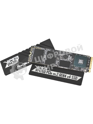 Накопитель SSD Patriot Viper VP4300, 2Tb, PCIe 4.0 x4, M.2 2280, NVMe, R/W 7400/6800, с радиатором