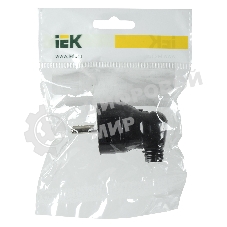 Вилка IEK EVP11-16-01-K02 ВПу11-02-Ст разборная угловая с з/к 16А черная