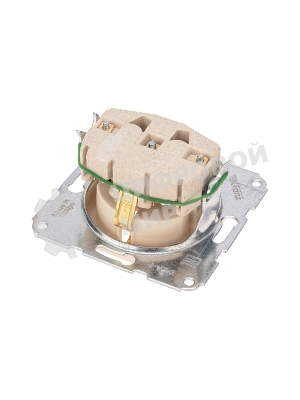 Розетка Kranz 1-ая DEA с/з з/ш с/у 16А мех. бежевый (1/10/120)