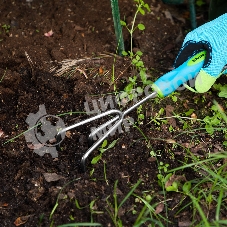 Рыхлитель Palisad 3-зубый, 80х310 мм, нерж. сталь, двухкомпонентная рукоятка, PREMIUM PLUS