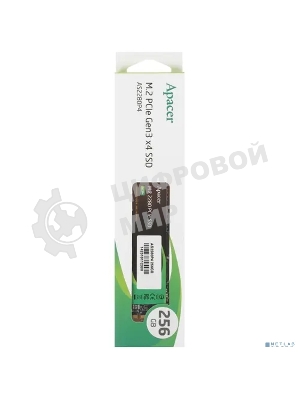 Накопитель SSD Apacer AS2280P4, 256Gb, M.2 2280, PCIe 3.0 x4, NVMe, R/W 2100/1300