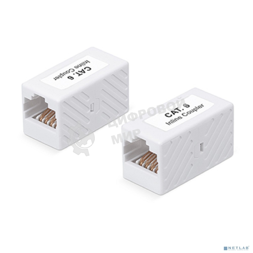 Проходной адаптер (coupler) Cabeus, RJ45(8p8c), кат. 6, неэкр., белый