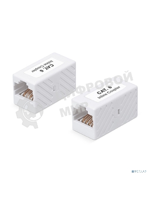 Проходной адаптер (coupler) Cabeus, RJ45(8p8c), кат. 6, неэкр., белый