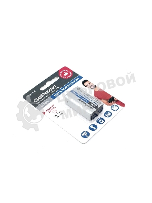 Батарейка GoPower Крона 6LR61 BL1 Alkaline 9V (1/10/240)