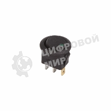 Выключатель клавишный Rexant круглый 12V 16А (3с) ON-OFF черный с зеленой подсветкой