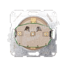 Розетка Kranz 1-ая DEA с/з з/ш с/у 16А мех. бежевый (1/10/120)