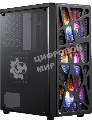 Компьютерный корпус Aerocool/Formula MANA черный без БП ATX 6x120мм 2xUSB 2.0 1xUSB 3.0 audio bott PSU
