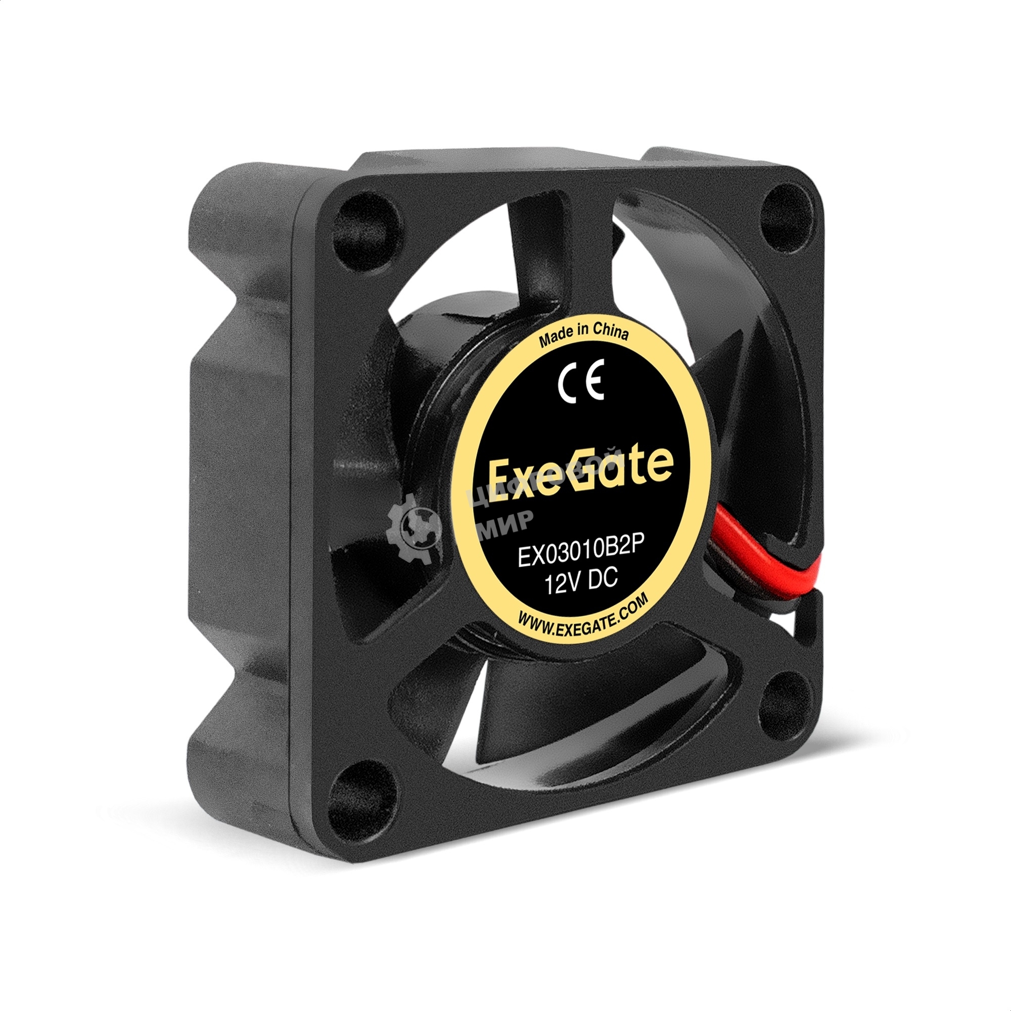 Вентилятор для корпуса ExeGate EX03010B2P черный, 30 мм, 10500 об/мин, 29.5 дБ, 2 pin