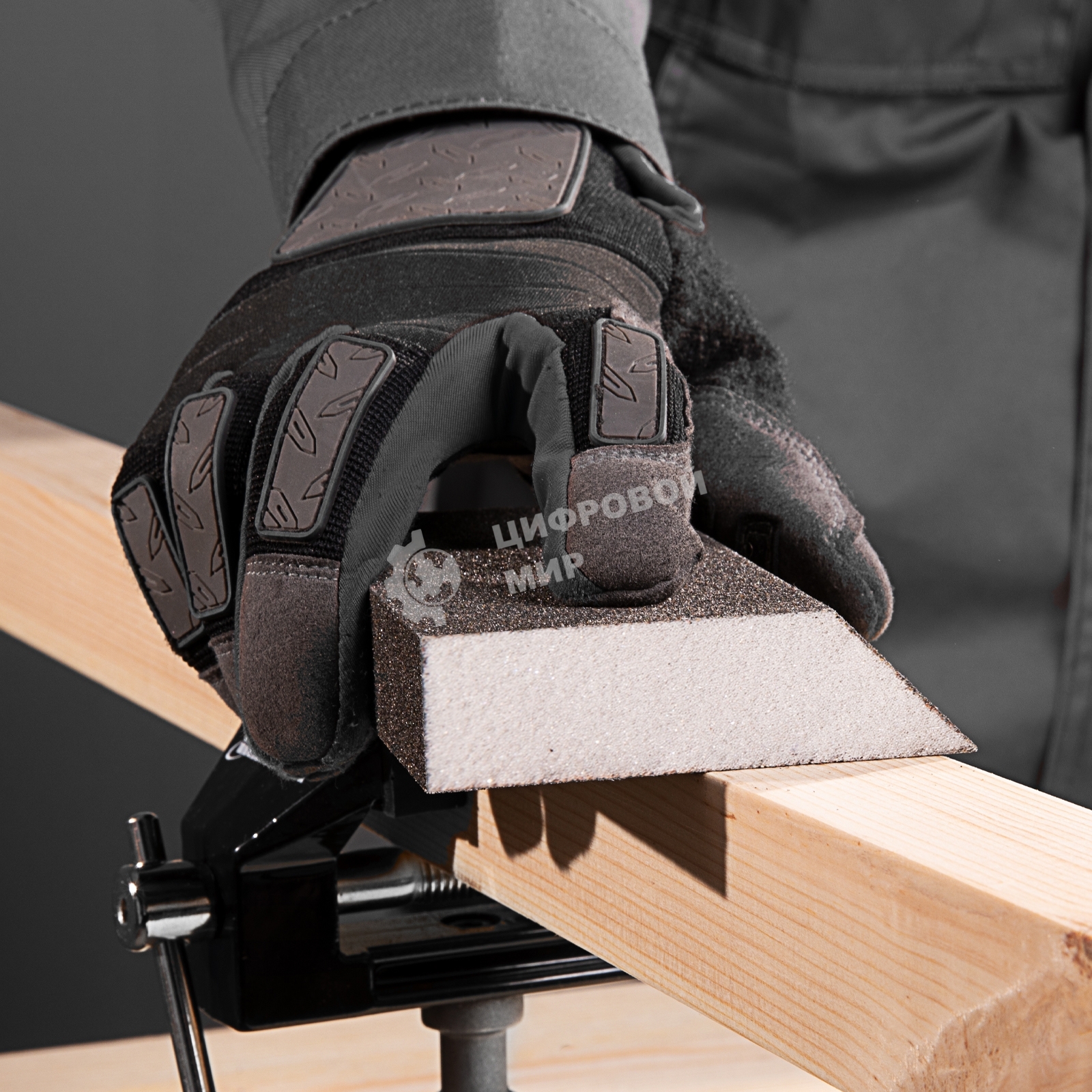 Губка для шлифования Matrix, 120 х 90 х 25 мм, трапеция, мягкая, P 60