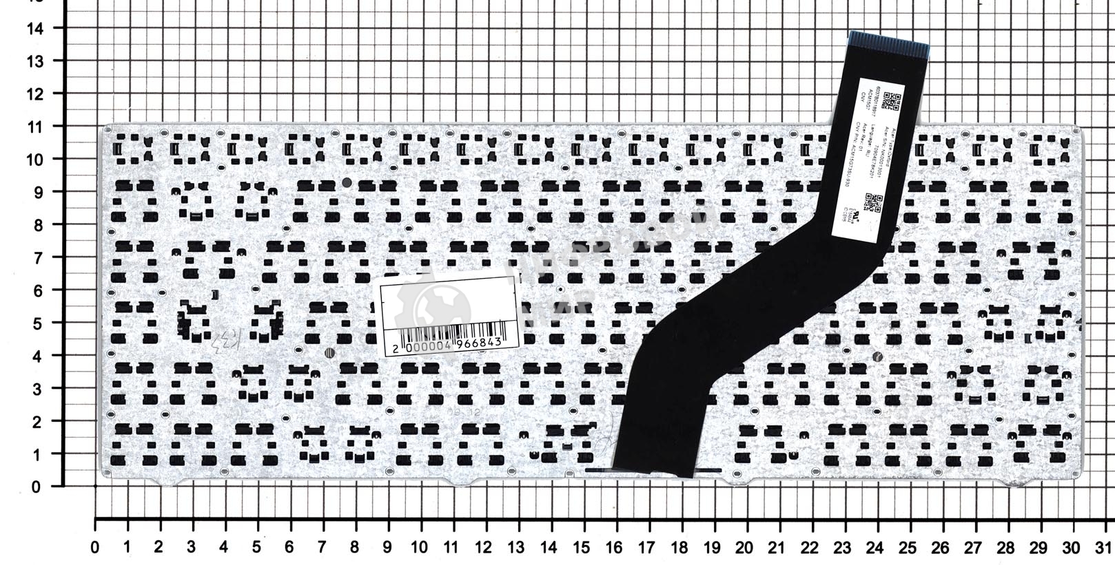 Клавиатура для ноутбука Acer Aspire One Cloudbook 14 AO1-431 черная