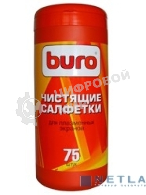 Салфетки Buro BU-Tpsm для экранов плазменных телевизоров туба 75шт влажных