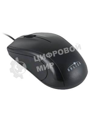 Мышь проводная Oklick 185M черный, 1200 dpi, USB, кнопки - 3