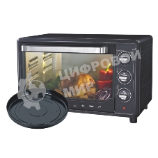 Мини-печь Sakura SA-7001BP 35л, духовка 1600 Вт,, механ.управление, 3 режима работы духовки (верх, низ, верх+низ), таймер на 60 минут, регулировка температуры духовки, комплектация - металлическая решетка, противень, круглая форма для выпечки (230х50 мм), ухват. : черный.