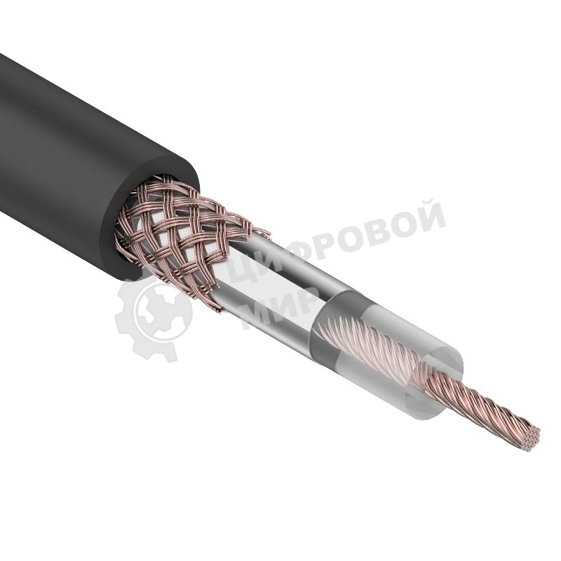 Кабель Rexant RG-58 A/U, (64%), 50 Ом, 100м., черный 01-2003