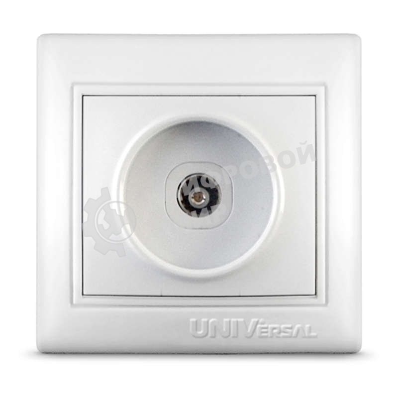 Розетка телевизионная TV 1-м СП Севиль бел. UNIVersal С0027