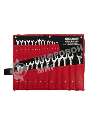 Набор ключей комбинированных Rexant 6х32 мм, 26 шт., CrV, полированный хром