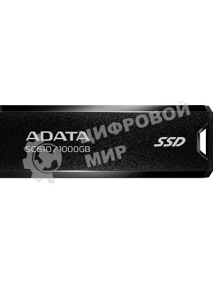 Внешний SSD ADATA SC610, 1TB, USB 3.2 Gen 2 Type-A, R/W 550/500, черный