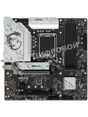 Материнская плата MSI B760M GAMING PLUS WIFI, LGA 1700, Intel B760, 4xDIMM DDR5, 4xSATA, 2xM.2, 1xPCI-E 4.0 x16, 1xPCI-E 3.0 x1, 2xHDMI, 2xDP, 1x 2.5Gb LAN, 2xUSB-A 3.2 Gen 2, 4xUSB 2.0, Micro-ATX