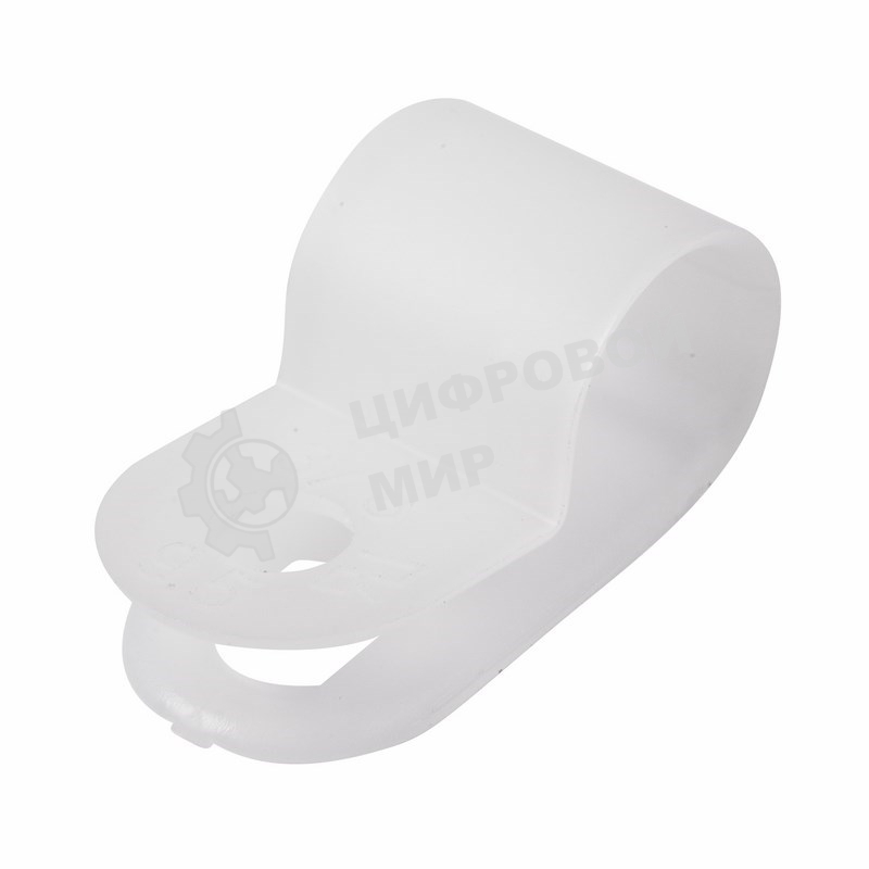 Кабельная скоба под винт Rexant 9 мм, белая, упаковка 50 шт.