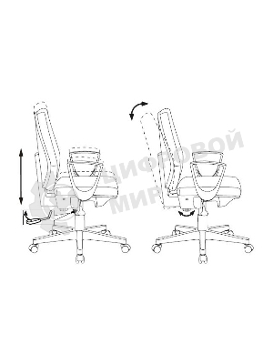 Кресло Бюрократ CH-W545 серый, ткань