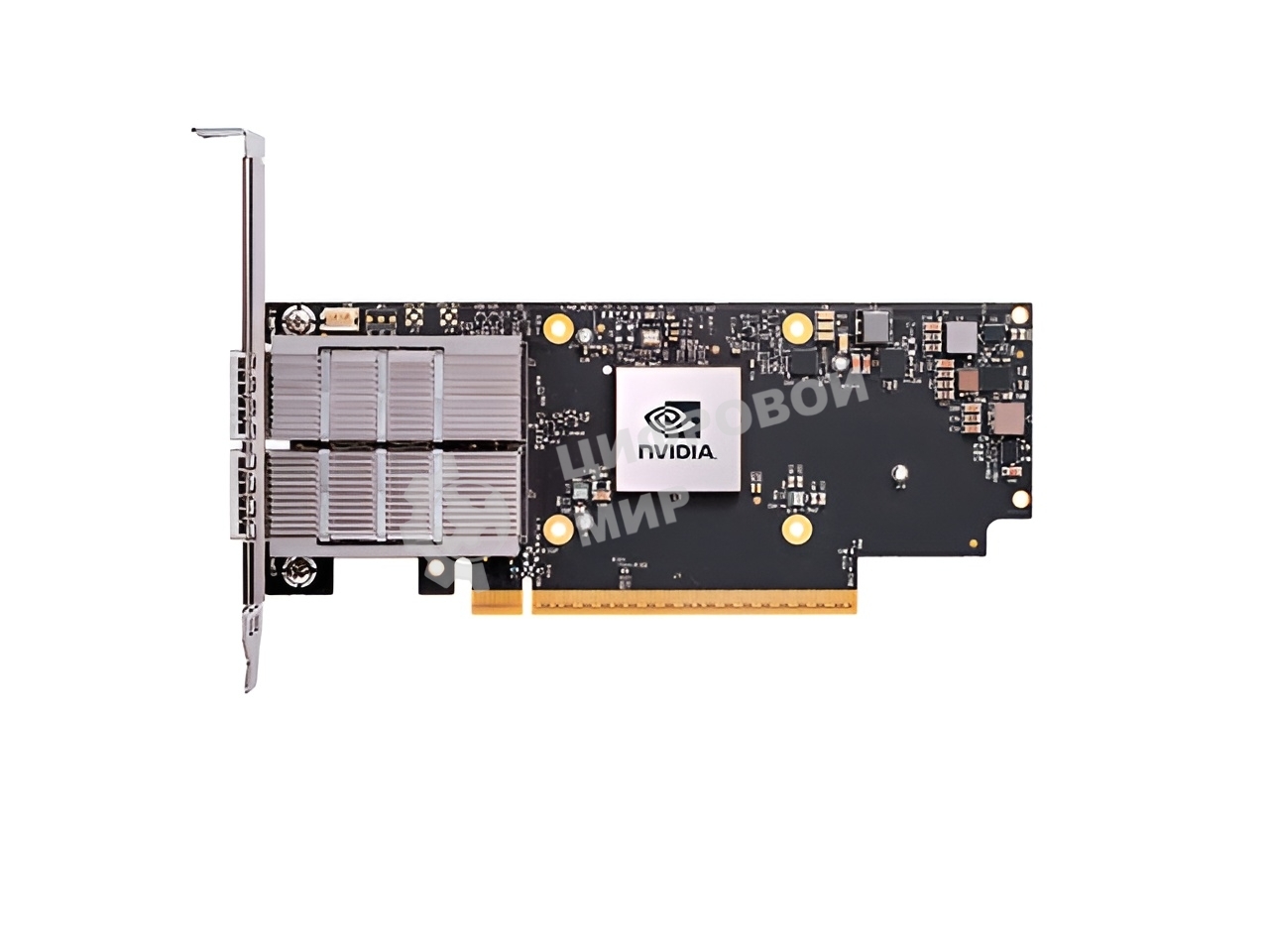 Сетевая карта Infiniband NVIDIA ConnectX-7 HHHL Adapter Card, 200GbE (default mode)/NDR200 IB, Dual-port QSFP112, PCIe 5.0 x16 with x16 PCIe extension option, Crypto D isabled, Secure Boot Enabled, Tall bracket