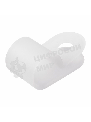 Кабельная скоба под винт Rexant 9 мм, белая, упаковка 50 шт.