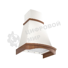 Вытяжка каминная Elikor Ротонда 60П-650-П3Л бежевый/дуб, 60 см, 650 куб. м/ч, 56 дБ