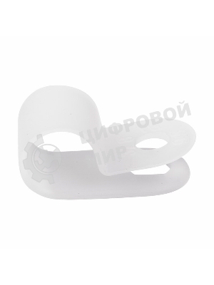 Кабельная скоба под винт Rexant 9 мм, белая, упаковка 50 шт.