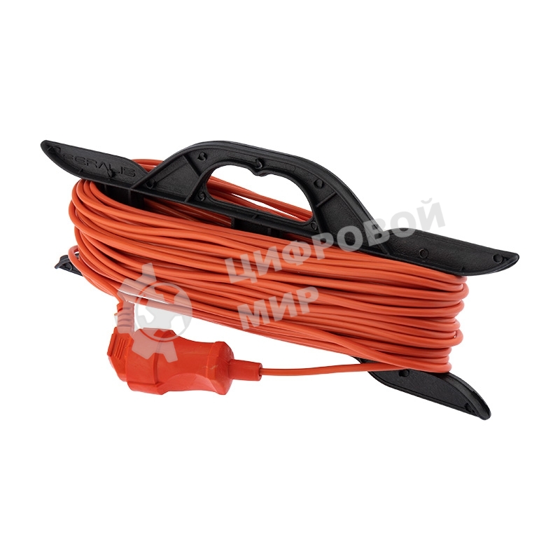 Удлинитель-шнур на рамке PROconnect ПВС 2х0.75, 30 м, б/з, 6 А, 1300 Вт, IP20, оранжевый