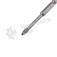 Сверло по стеклу и керамике Kranz 5 мм 4 грани шестигранный хвостовик