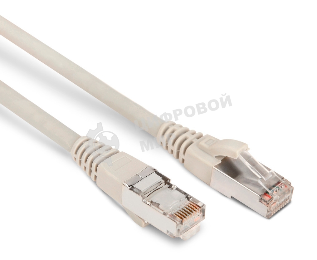 Патч-корд Hyperline F/UTP, экранированный, Cat.6, LSZH, 5 м, серый PC-LPM-STP-RJ45-RJ45-C6-5M-LSZH-GY
