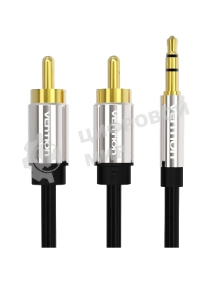 Кабель Vention аудио Jack 3,5 мм M/2RCA M - 3 м черный