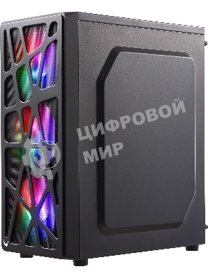 Компьютерный корпус Aerocool/Formula MANA черный без БП ATX 6x120мм 2xUSB 2.0 1xUSB 3.0 audio bott PSU