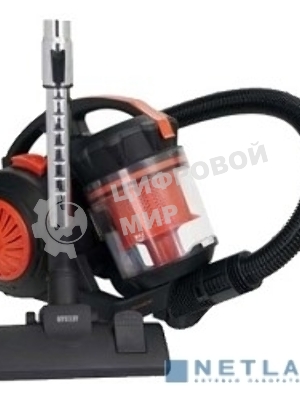 Пылесос Mystery MVC-1124 черный/оранжевый, 300/2000 Вт, уборка сухая, пылесборник контейнер 5 л