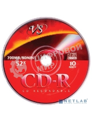 Диск CD-R VS (PERFEO) 700 Mb, 52x, Конверт (5), (5/250).