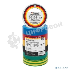 Набор изоляционных лент Kranz 0.13х15 мм, 10 м, 7 цветов