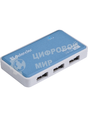 Концентратор USB Defender Quadro Power, USB, адаптер/через USB, блок питания