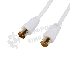 Шнур Rexant ТВ гнездо - ТВ штекер, длина 7 метров, белый