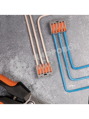 Универсальная клемма Rexant 5-проводная, серая (0,08-2,5/4 мм²) (40 шт./уп.)