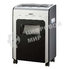 Шредер Deli 9914 черный (секр.P-5)/фрагменты/6лист./21лтр./скрепки/скобы/пл.карты/CD