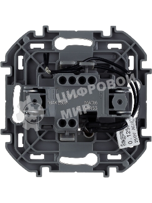 Переключатель 1-клавишный с подсветкой/индикацией 10AX 250 В антрацит