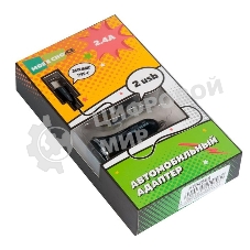 Автомобильная зарядка (от прикуривателя) 2USB 2.4A для Type-C More choice AC22a черный
