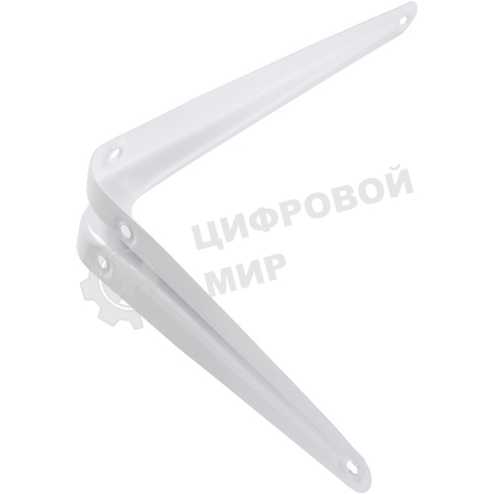 Кронштейн угловой с ребром Сибртех 75 х 100 мм, белый
