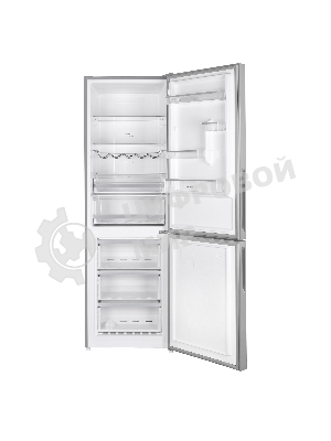Холодильник Maunfeld MFF185NFS серый двухкамерный инвертор 240/100л морозилка снизу, No Frost