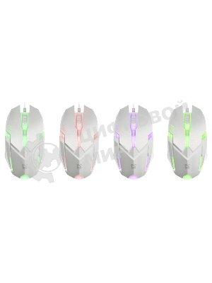 Мышь проводная Defender Cyber MB-560L белый, 1200 dpi, USB, кнопки - 3