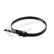 Хомут-стяжкa нейлоновая усиленная с двойным горизонтальным замком Rexant 350x9,0 мм, черная, упаковка 100 шт.