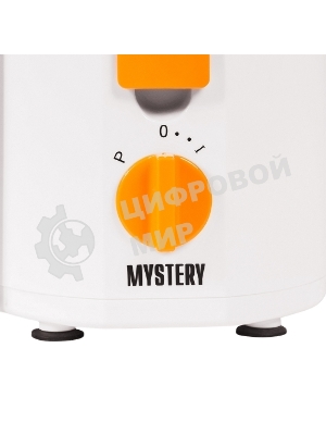 Соковыжималка Mystery MJE-1901 белый, центробежная, 900 Вт, 900 мл, механическое