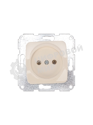 Розетка Kranz 1-ая DEA б/з с/у 10А мех. бежевый (1/10/120)