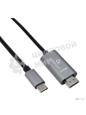 Кабель-переходник Cablexpert CCB-A-CM-HDMI-1.8M с Type-C на HDMI v2.0, Mobile, 1.8м, черный, корбка